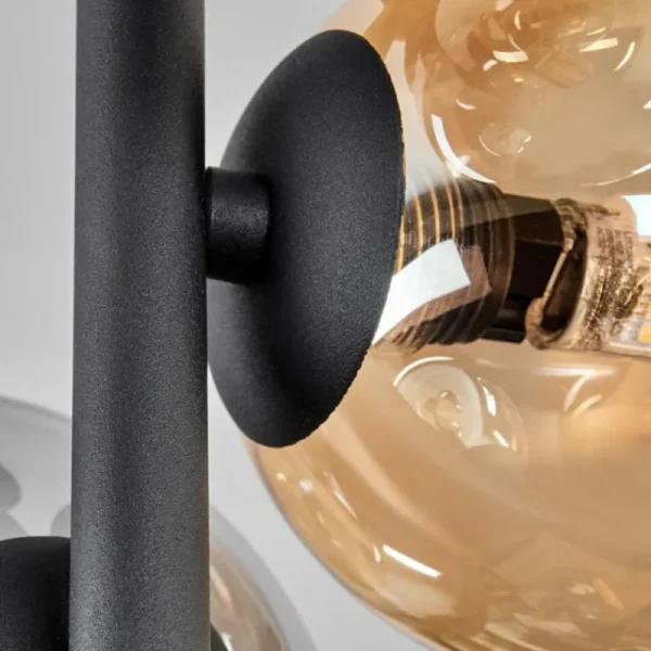 hofstein Plafonnier - Verre 10 cm, 12 cm Chehalis Ambre, Clair, Fumé, 4 lumières* Lampes Modernes