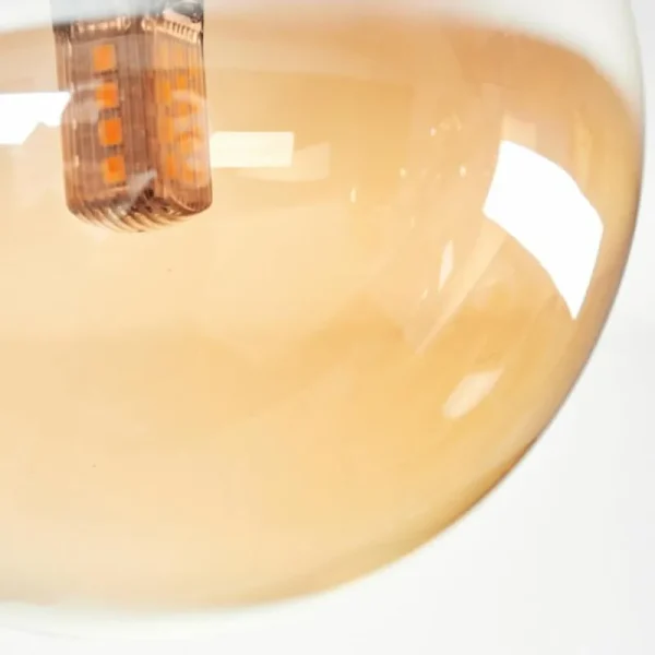 hofstein Plafonnier - Verre 10 cm, 12 cm, 15 cm Chehalis Ambre, Fumé, 10 lumières* Lampes Modernes