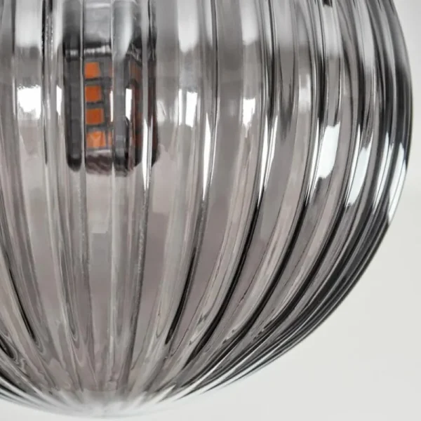 hofstein Plafonnier - Verre 10 cm, 12 cm, 15 cm Chehalis Fumé, 10 lumières* Lampes Modernes