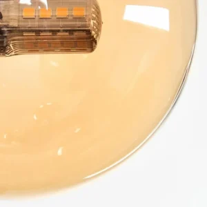 hofstein Plafonnier - Verre 10 cm, 12 cm, 15 cm Chehalis Ambre, Clair, 8 lumières* Lampes En Verre