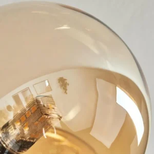hofstein Plafonnier - Verre 10 cm, 12 cm, 15 cm Chehalis Or, Noir, 6 lumières* Lampes En Verre