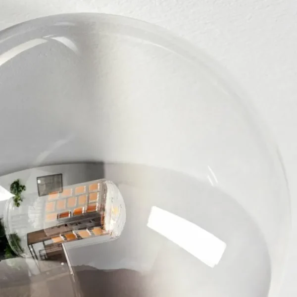 hofstein Plafonnier - Verre 10 cm, 12 cm Chehalis Noir, 2 lumières* Lampes Modernes