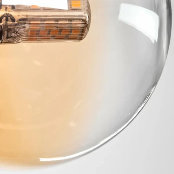 hofstein Plafonnier - Verre 10 cm, 12 cm Chehalis Ambre, Clair, Fumé, 4 lumières* Lampes Modernes