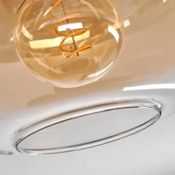 hofstein Plafonnier - Verre 30 cm Apedo Ambre, Clair, 1 lumière* Lampes En Verre