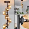 hofstein Plafonnier - Verre 10 cm Chehalis Ambre, Clair, 8 lumières* Lampes En Verre