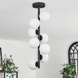hofstein Plafonnier - Verre 10 cm Chehalis Blanc, 8 lumières* Lampes Modernes