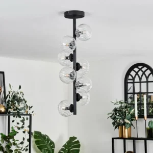 hofstein Plafonnier - Verre 10 cm Chehalis Clair, 8 lumières* Lampes Modernes