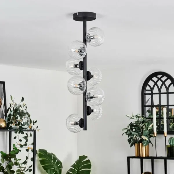 hofstein Plafonnier - Verre 10 cm Chehalis Clair, 8 lumières* Lampes Modernes