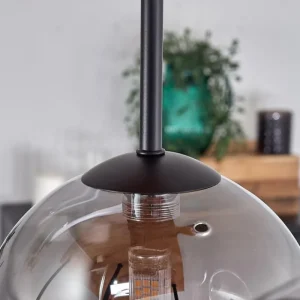 hofstein Plafonnier - Verre 15 cm Chehalis Écru, Noir, 5 lumières* Lampes Modernes