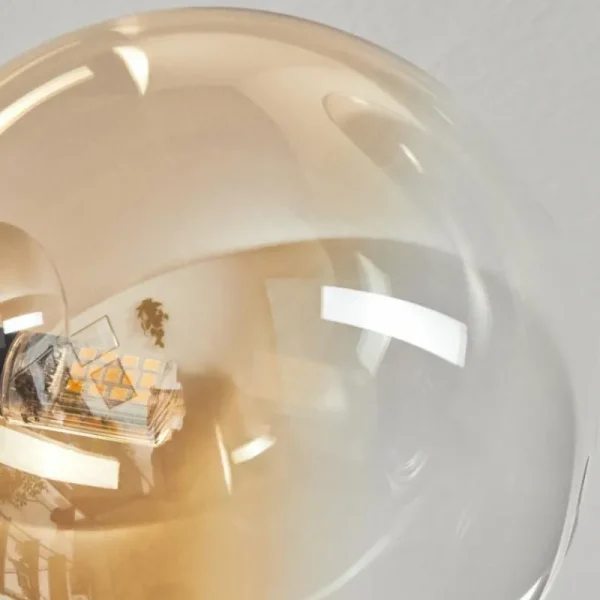 hofstein Plafonnier - Verre 15 cm Chehalis Ambre, Clair, Fumé, 6 lumières* Lampes Modernes