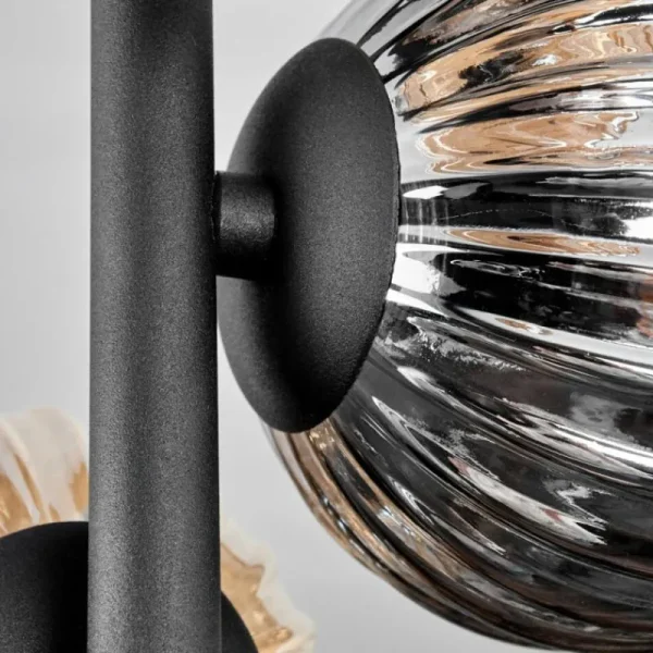 hofstein Plafonnier - Verre 10 cm Chehalis Ambre, Fumé, 4 lumières* Lampes Modernes
