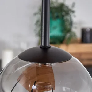 hofstein Plafonnier - Verre 12 cm Chehalis Écru, Noir, 5 lumières* Lampes Modernes