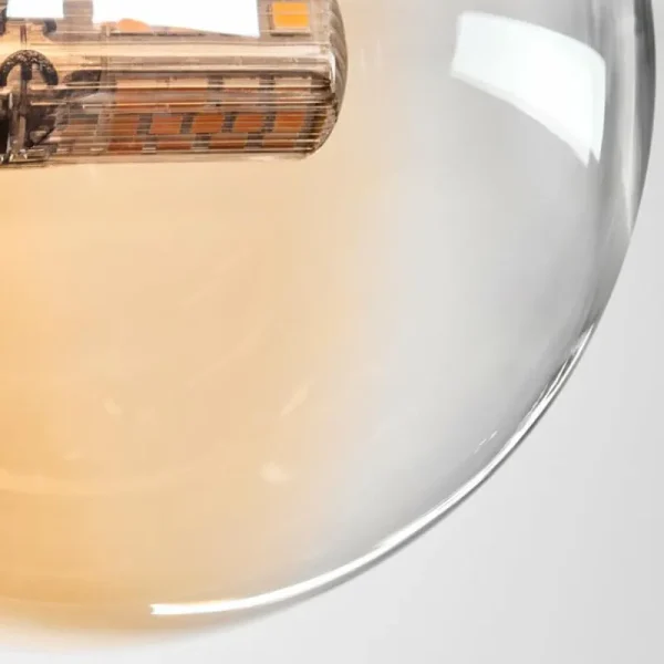 hofstein Plafonnier - Verre 10 cm Chehalis Ambre, Clair, 8 lumières* Lampes En Verre