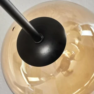 hofstein Plafonnier - Verre 15 cm Chehalis Ambre, 6 lumières* Lampes En Verre