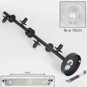 hofstein Plafonnier - Verre 10 cm Chehalis Clair, 8 lumières* Lampes Modernes