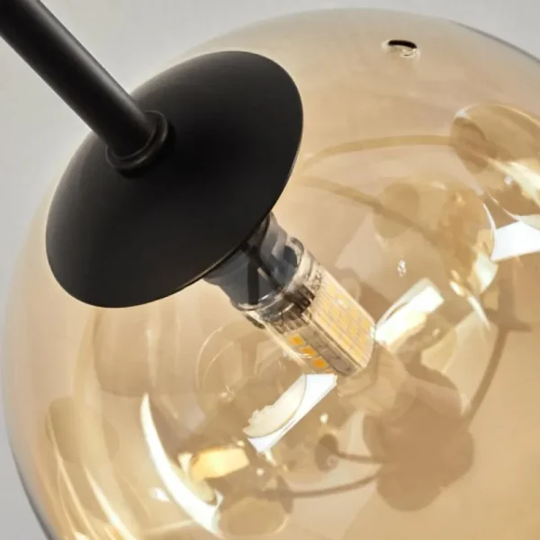 hofstein Plafonnier - Verre 15 cm Chehalis Ambre, 6 lumières* Lampes En Verre
