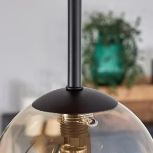 hofstein Plafonnier - Verre 12 cm Chehalis Écru, Noir, 5 lumières* Lampes Modernes