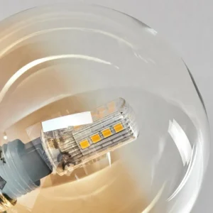 hofstein Plafonnier - Verre 10 cm Chehalis Ambre, Clair, 6 lumières* Lampes En Verre