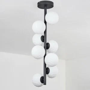hofstein Plafonnier - Verre 10 cm Chehalis Blanc, 8 lumières* Lampes Modernes