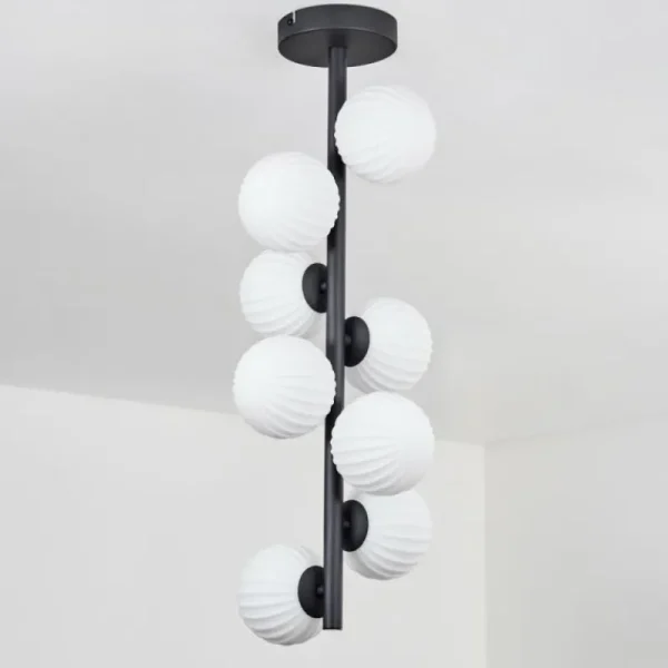 hofstein Plafonnier - Verre 10 cm Chehalis Blanc, 8 lumières* Lampes Modernes