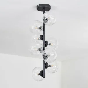 hofstein Plafonnier - Verre 12 cm Chehalis Clair, 8 lumières* Lampes Modernes