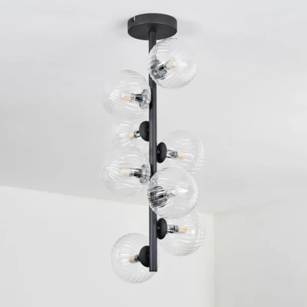 hofstein Plafonnier - Verre 12 cm Chehalis Clair, 8 lumières* Lampes Modernes