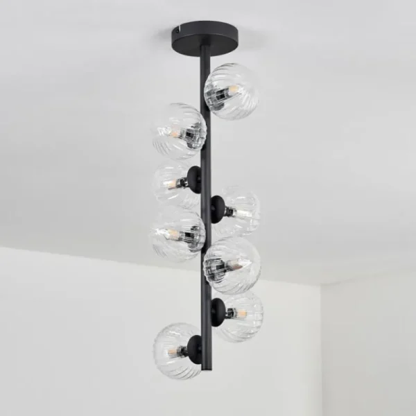 hofstein Plafonnier - Verre 10 cm Chehalis Clair, 8 lumières* Lampes Modernes