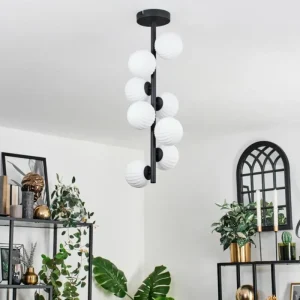 hofstein Plafonnier - Verre 10 cm Chehalis Blanc, 8 lumières* Lampes Modernes