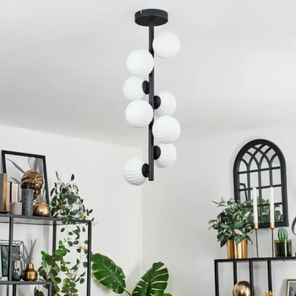 hofstein Plafonnier - Verre 10 cm Chehalis Blanc, 8 lumières* Lampes Modernes