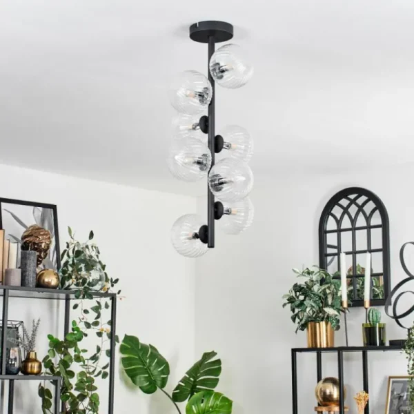 hofstein Plafonnier - Verre 12 cm Chehalis Clair, 8 lumières* Lampes Modernes