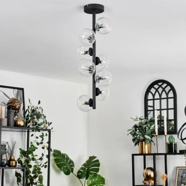 hofstein Plafonnier - Verre 10 cm Chehalis Clair, 8 lumières* Lampes Modernes