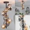 hofstein Plafonnier - Verre 10 cm, 12cm, 15cm Chehalis Ambre, Clair, Fumé, 8 lumières* Lampes Modernes