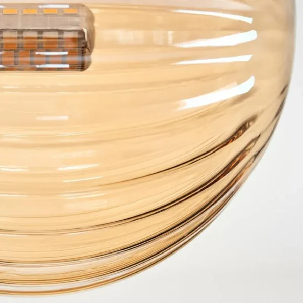 hofstein Plafonnier - Verre 10 cm,12 cm Chehalis Ambre, 4 lumières* Lampes Modernes