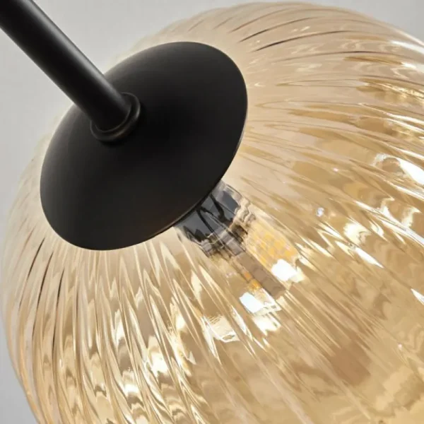 hofstein Plafonnier - Verre 12 cm, 15cm Chehalis Fumé, 6 lumières* Lampes Modernes