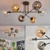 hofstein Plafonnier - Verre 15 cm Gastor Ambre, Clair, Fumé, 6 lumières* Lampes Modernes