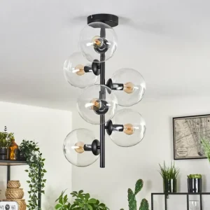 hofstein Plafonnier - Verre 15 cm Gastor Clair, 6 lumières* Lampes En Verre