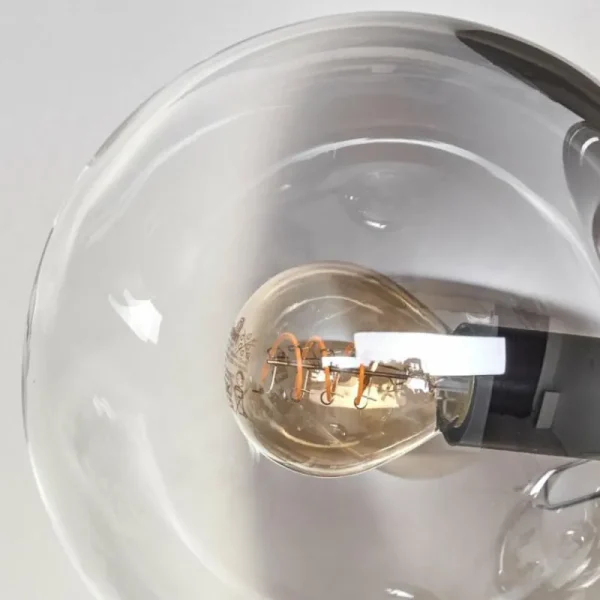 hofstein Plafonnier - Verre 15 cm Gastor Clair, Fumé, 6 lumières* Lampes Modernes