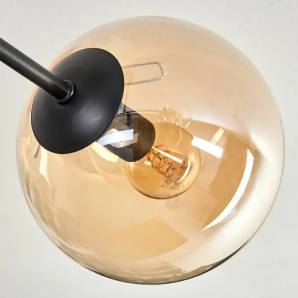 hofstein Plafonnier - Verre 15 cm Gastor Ambre, Clair, Fumé, 6 lumières* Lampes Modernes