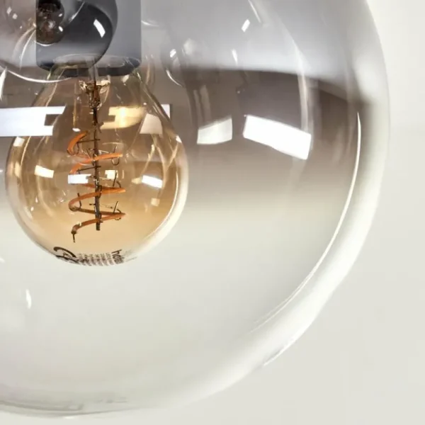 hofstein Plafonnier - Verre 15 cm Gastor Clair, Fumé, 5 lumières* Lampes Modernes