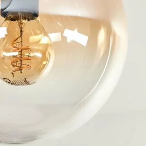 hofstein Plafonnier - Verre 15 cm Gastor Ambre, Clair, 5 lumières* Lampes En Verre