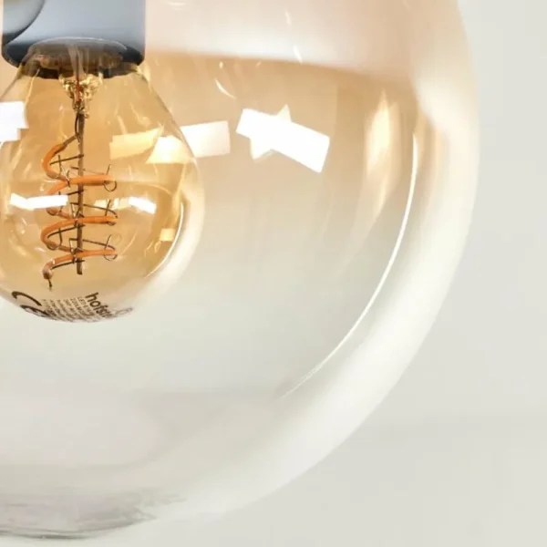 hofstein Plafonnier - Verre 15 cm Gastor Ambre, Clair, 5 lumières* Lampes En Verre
