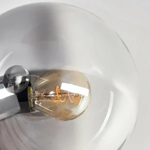 hofstein Plafonnier - Verre 15 cm Gastor Clair, Fumé, 6 lumières* Lampes Modernes