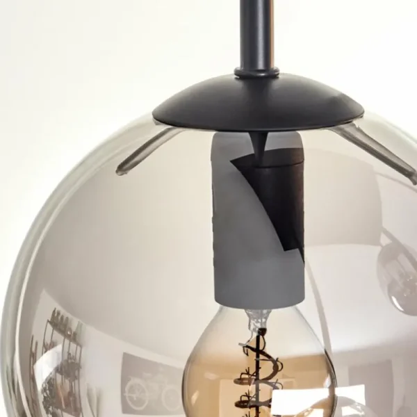 hofstein Plafonnier - Verre 15 cm Gastor Ambre, Clair, Fumé, 5 lumières* Lampes Modernes