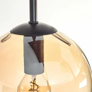 hofstein Plafonnier - Verre 15 cm Gastor Ambre, Clair, 5 lumières* Lampes En Verre