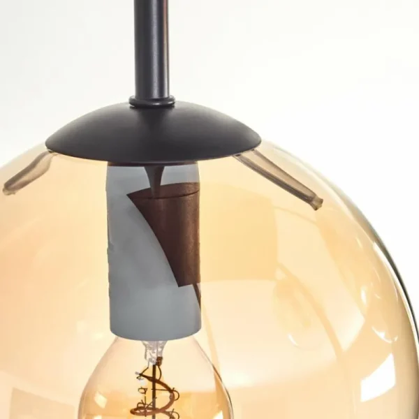 hofstein Plafonnier - Verre 15 cm Gastor Ambre, Clair, 5 lumières* Lampes En Verre