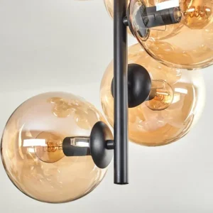 hofstein Plafonnier - Verre 15 cm Gastor Ambre, 8 lumières* Lampes En Verre