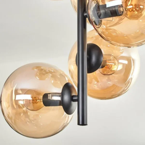 hofstein Plafonnier - Verre 15 cm Gastor Ambre, 8 lumières* Lampes En Verre