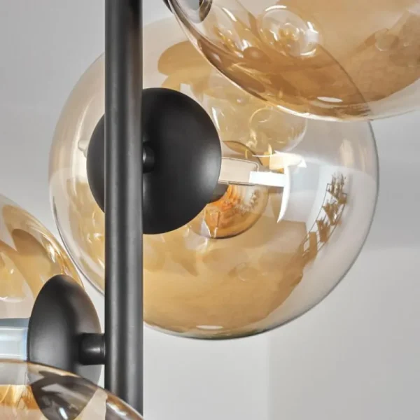 hofstein Plafonnier - Verre 15 cm Gastor Ambre, 4 lumières* Lampes En Verre