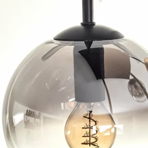 hofstein Plafonnier - Verre 15 cm Gastor Ambre, Clair, Fumé, 5 lumières* Lampes Modernes