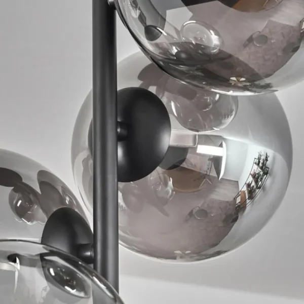 hofstein Plafonnier - Verre 15 cm Gastor Fumé, 4 lumières* Lampes Modernes